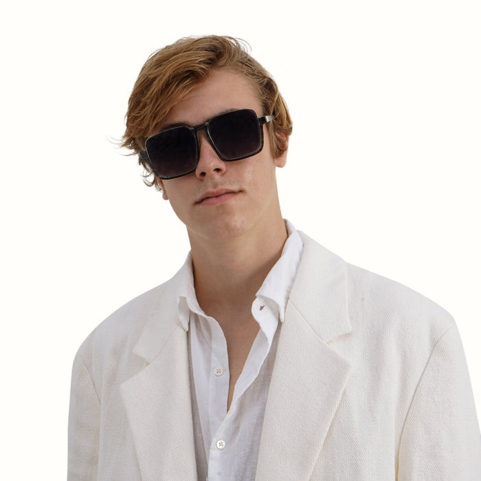 Hidesign SEYCHELLES SQUARE SUNGLASS Black