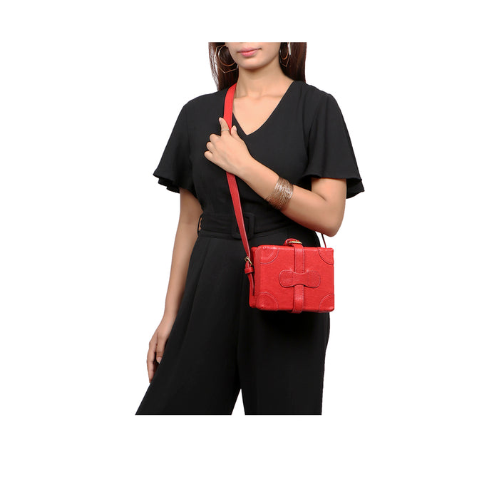 Hidesign SMALL BOXY SLING BAG Red