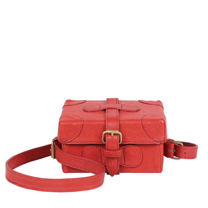 hidesign SMALL BOXY SLING BAG Red