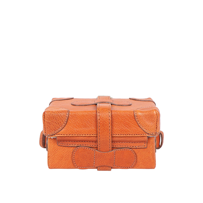 Hidesign SMALL BOXY SLING BAG Tan