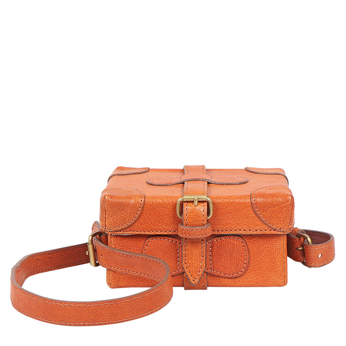 hidesign SMALL BOXY SLING BAG Tan