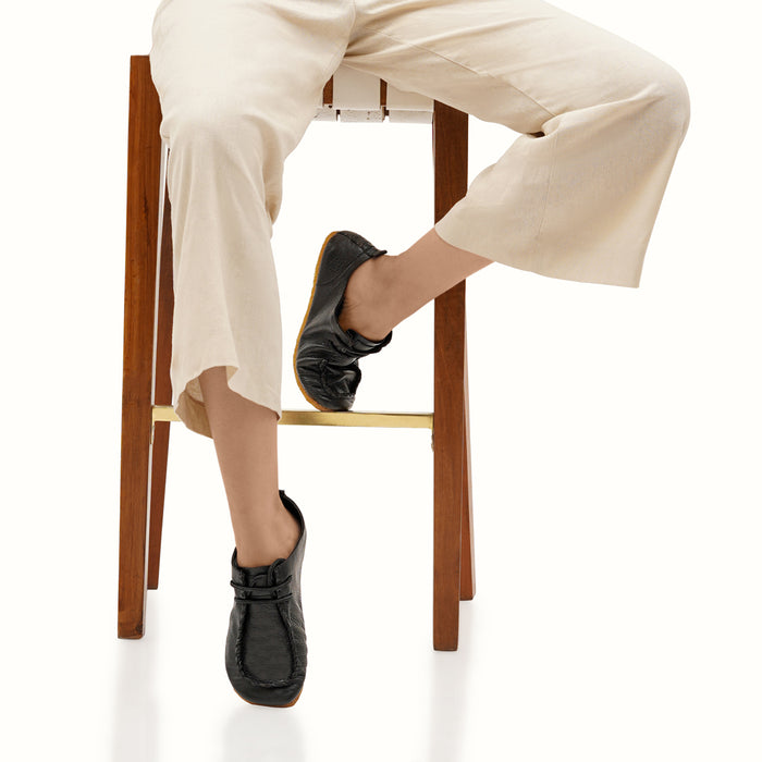 Hidesign SONEVA WOMEN’S DEER LEATHER SHOES Black