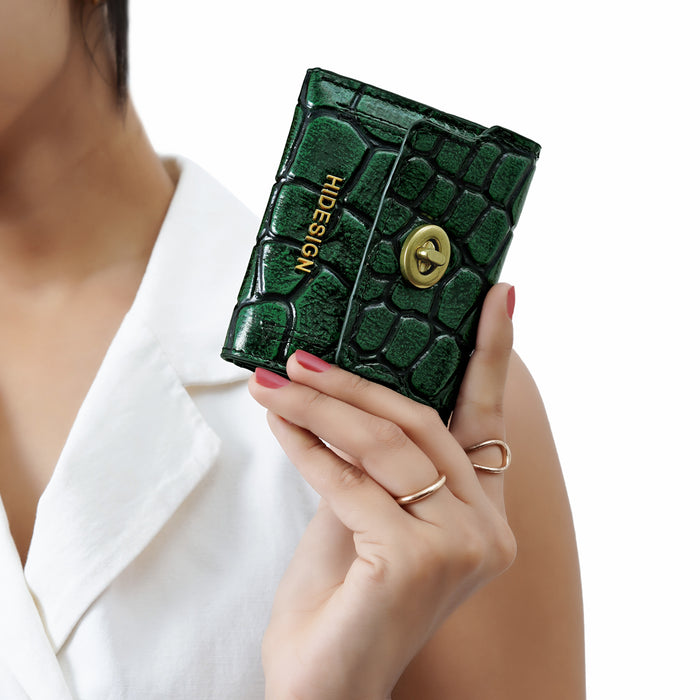 Hidesign TINA TURNER W1 TRI-FOLD Green