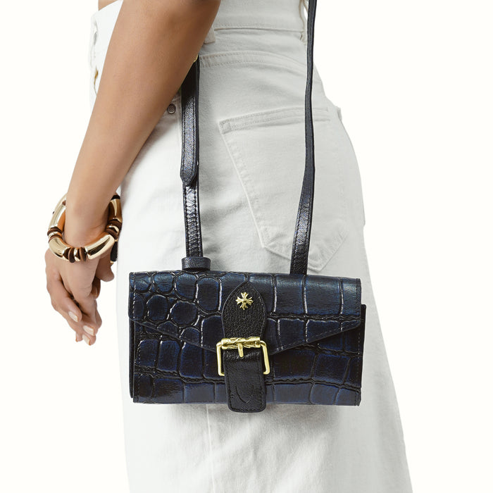 Hidesign TINA TURNER W3 SLING WALLET Blue