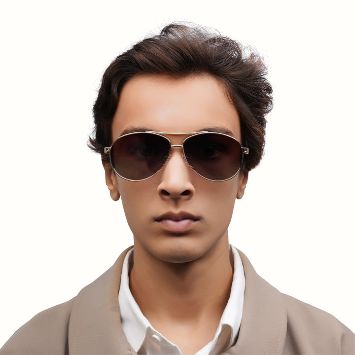 Hidesign ULYSSES AVIATOR SUNGLASS Brown
