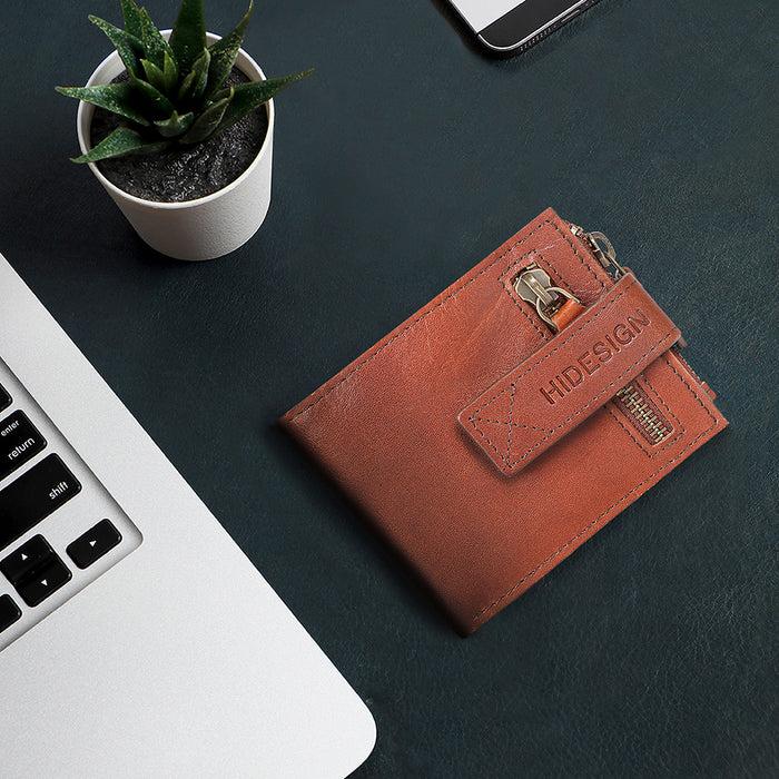 hidesign UNCLE HO W1 BI-FOLD WALLET Tan