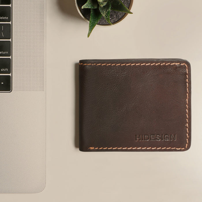 hidesign UNCLE HO W2 BI-FOLD WALLET Brown