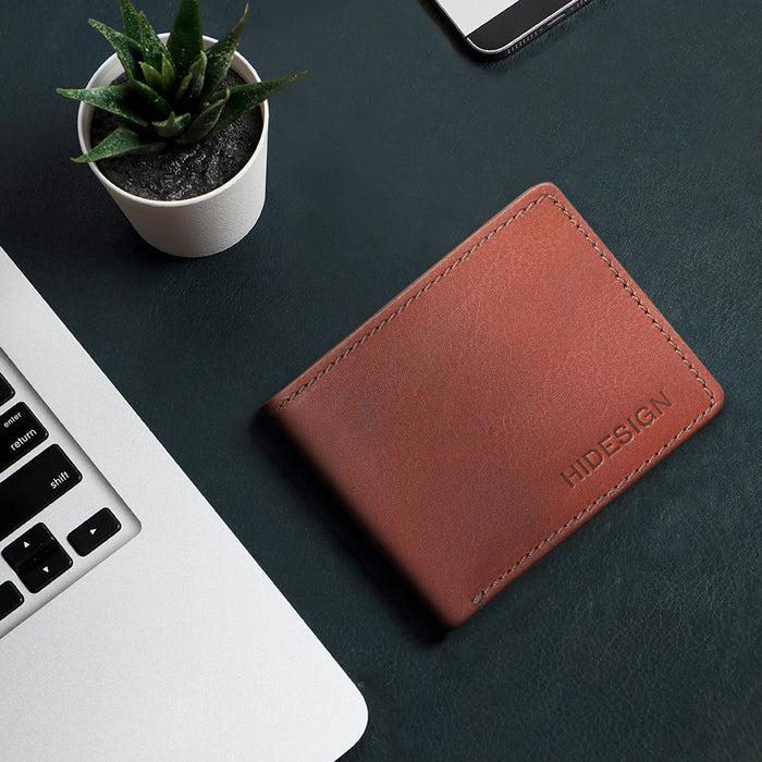 hidesign UNCLE HO W2 BI-FOLD WALLET Tan