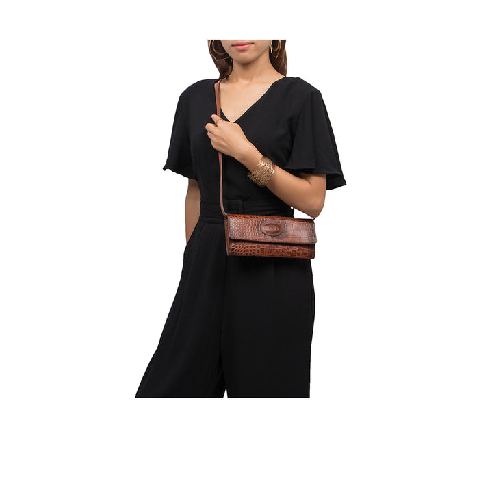 hidesign VALENCIA W3 SLING WALLET Tan