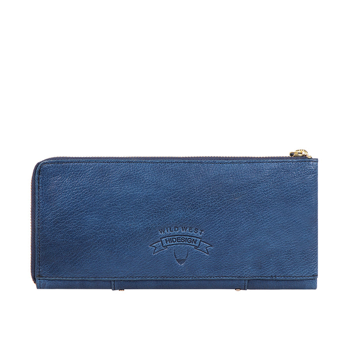 Hidesign WILD ROSE W3 L-ZIP AROUND Blue