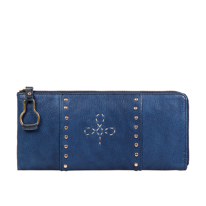 hidesign WILD ROSE W3 L-ZIP AROUND Blue