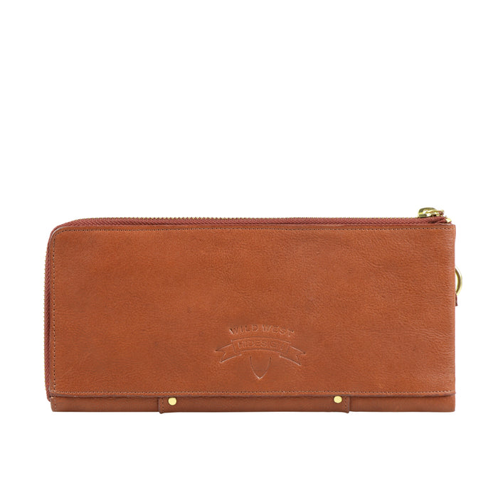 Hidesign WILD ROSE W3 L-ZIP AROUND WALLET Tan