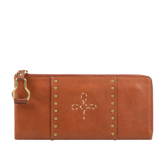 hidesign WILD ROSE W3 L-ZIP AROUND WALLET Tan