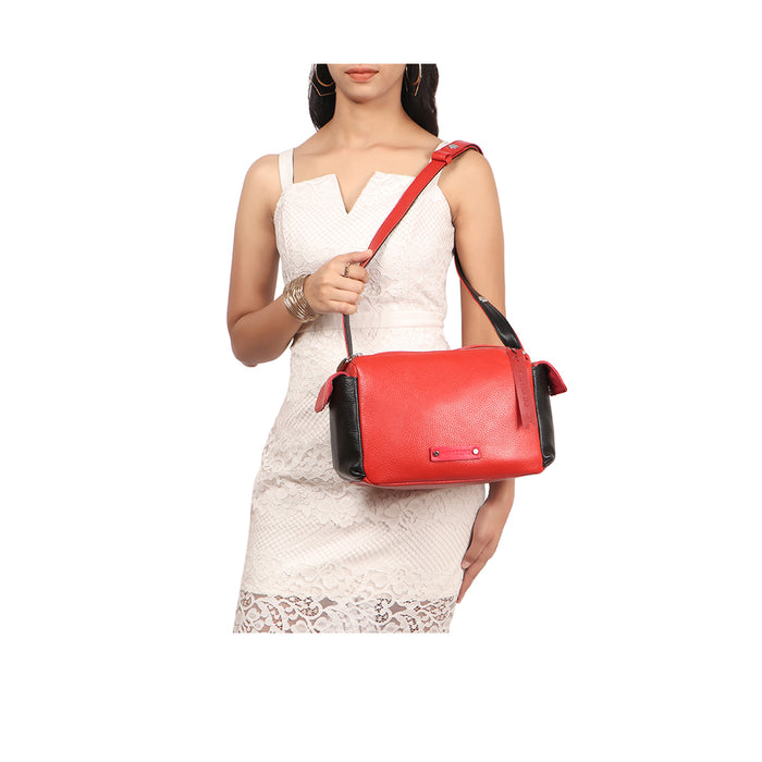 Hidesign WOKE 01 SHOULDER BAG Red