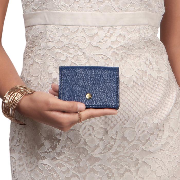 hidesign WOKE W2 CARD HOLDER Blue
