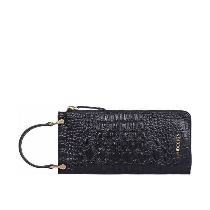 Hidesign YIN YANG W3 ZIP AROUND WALLET Black