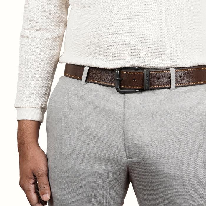 Hidesign KOS ALANZO 02-MEN-BROWN-REVERSIBLE BELT Brown
