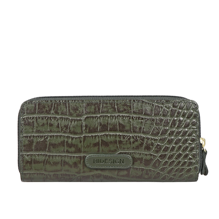 Hidesign LILAC W1 SB DOUBLE ZIP AROUND WALLET Green