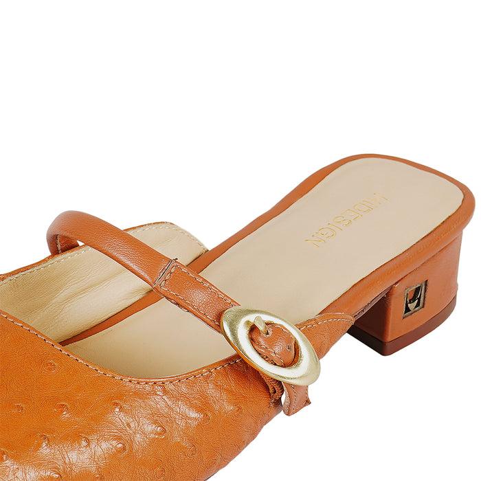 Hidesign NASSAU WOMEN’S OSTRICH LEATHER SANDALS Tan