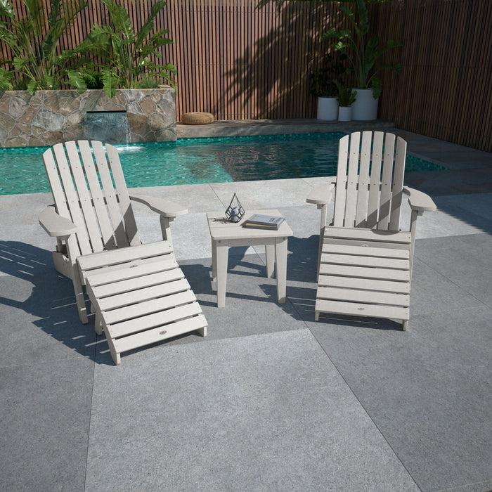 Highwood USA 2 Cape Folding Adirondacks 2 Ottomans And 1 Side Table
