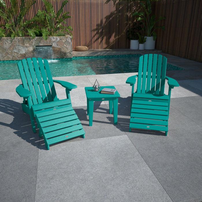 Highwood USA 2 Cape Folding Adirondacks 2 Ottomans And 1 Side Table