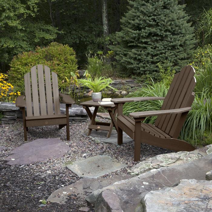 Highwood USA 2 Classic Westport Adirondack Chairs With Folding Side Table