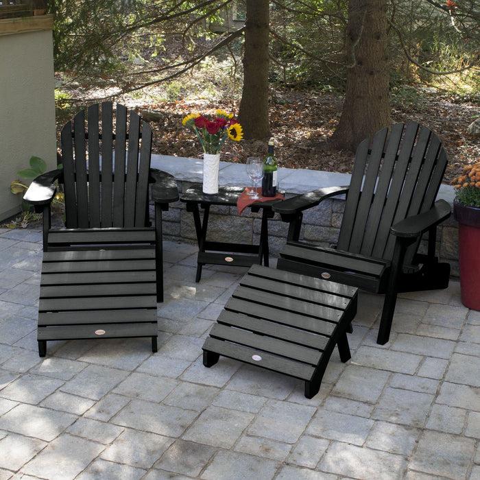 Highwood USA 2 Hamilton Adirondack Chairs 2 Ottomans & Side Table