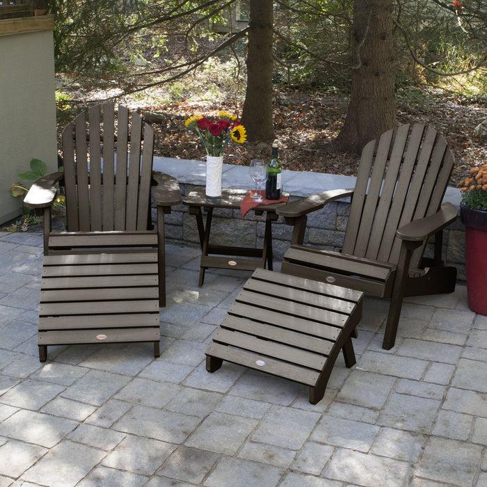 Highwood USA 2 Hamilton Adirondack Chairs 2 Ottomans & Side Table