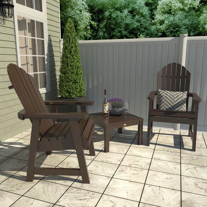 Highwood USA 2 Hamilton Deck Chairs With Adirondack Side Table