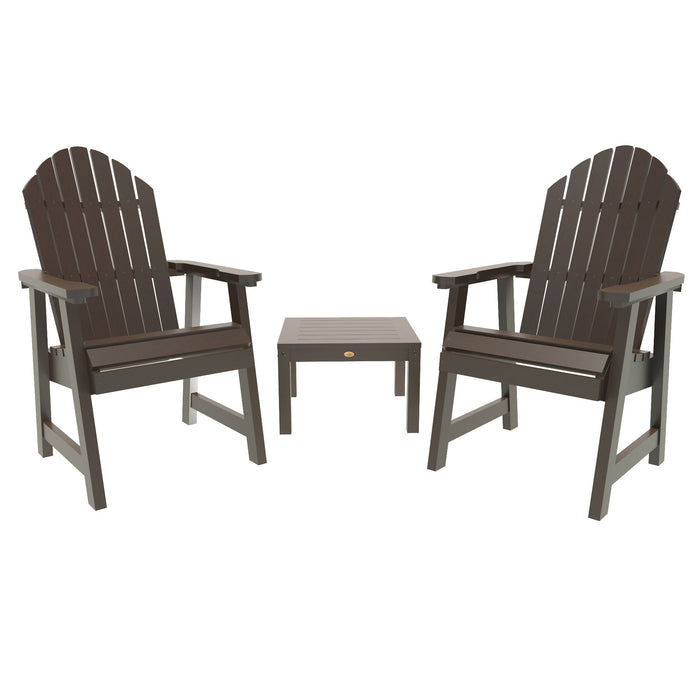 Highwood USA 2 Hamilton Deck Chairs with Adirondack Side Table