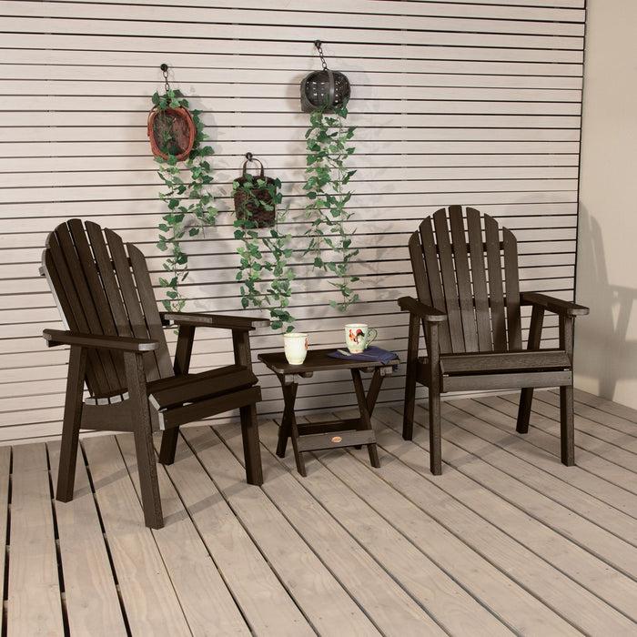 Highwood USA 2 Hamilton Deck Chairs With Folding Side Table