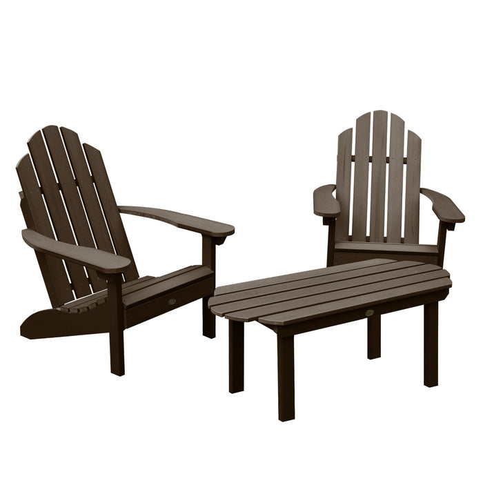 Highwood USA 2 Westport Adirondack Chairs with 1 Westport Conversation Table