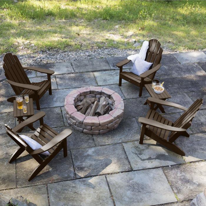 Highwood USA 4 Classic Westport Adirondack Chairs With 2 Folding Side Tables