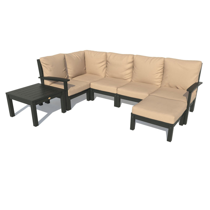 Highwood USA Bespoke Deep Seating: 7 Piece Sectional Set With Ottoman And Side Table