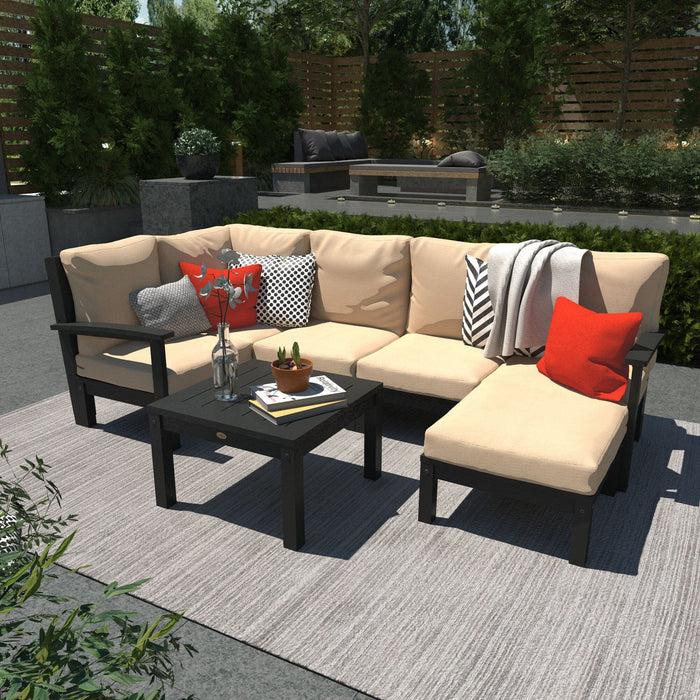 Highwood USA Bespoke Deep Seating: 7 Piece Sectional Set With Ottoman And Side Table