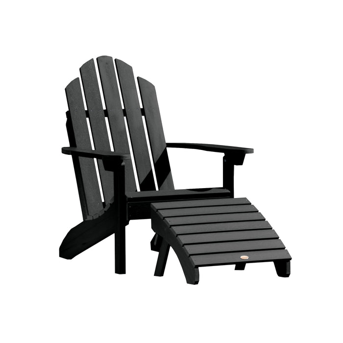 Highwood USA Classic Westport Adirondack Chair With Folding Adirondack Ottoman