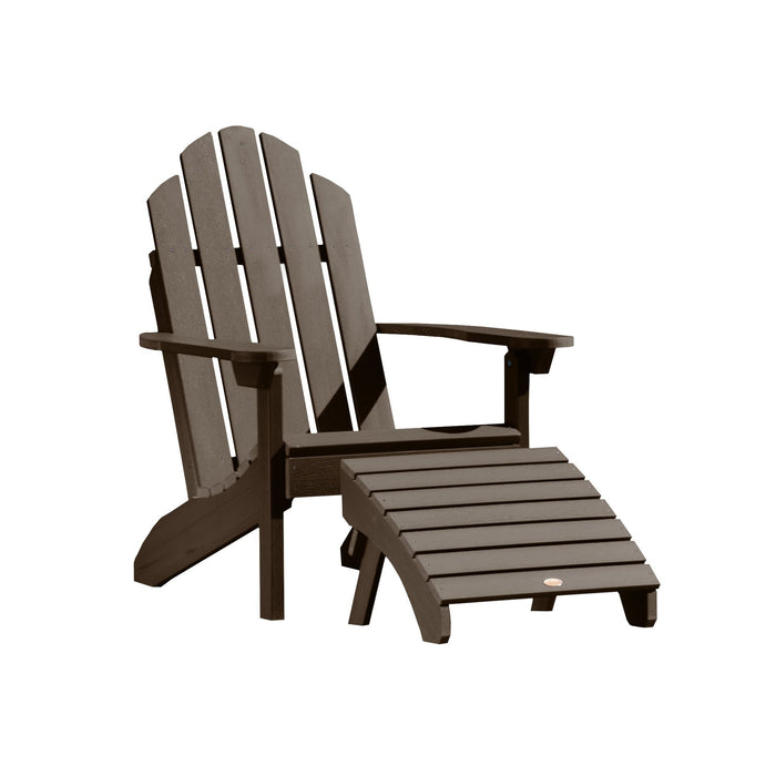 Highwood USA Classic Westport Adirondack Chair with Folding Adirondack Ottoman