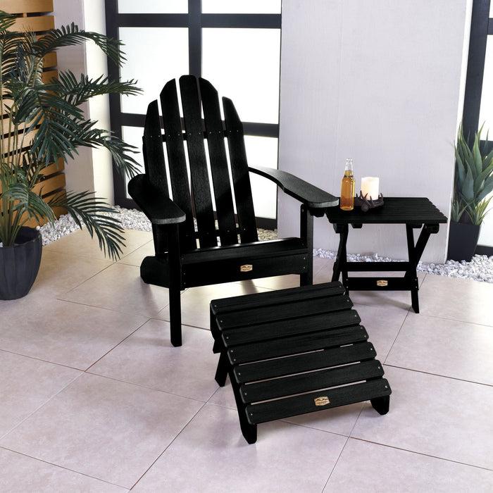 Highwood USA Essential Adirondack Chair With Ottoman & Folding Side Table
