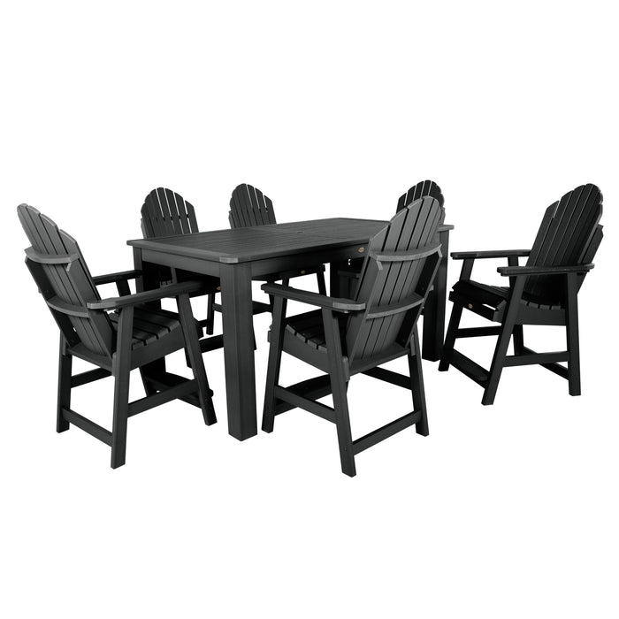 Highwood USA Hamilton 7pc Rectangular Outdoor Dining Set 42in X 72in - Counter Height