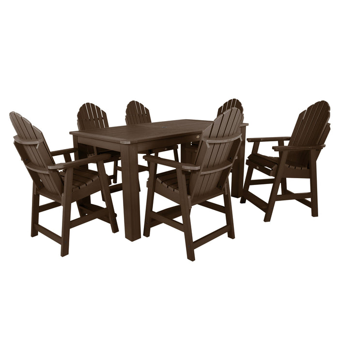 Highwood USA Hamilton 7pc Rectangular Outdoor Dining Set 42in x 72in - Counter Height