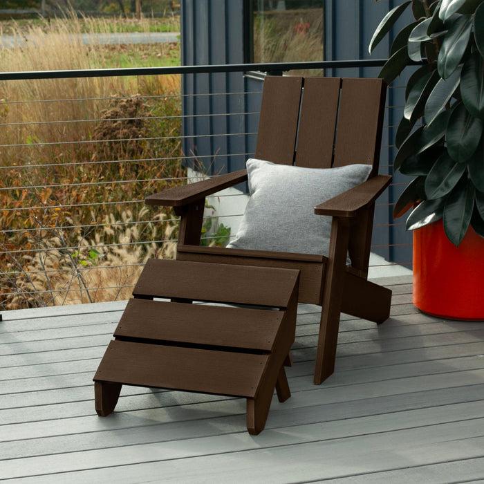 Highwood USA Italica Modern Adirondack Chair And Ottoman