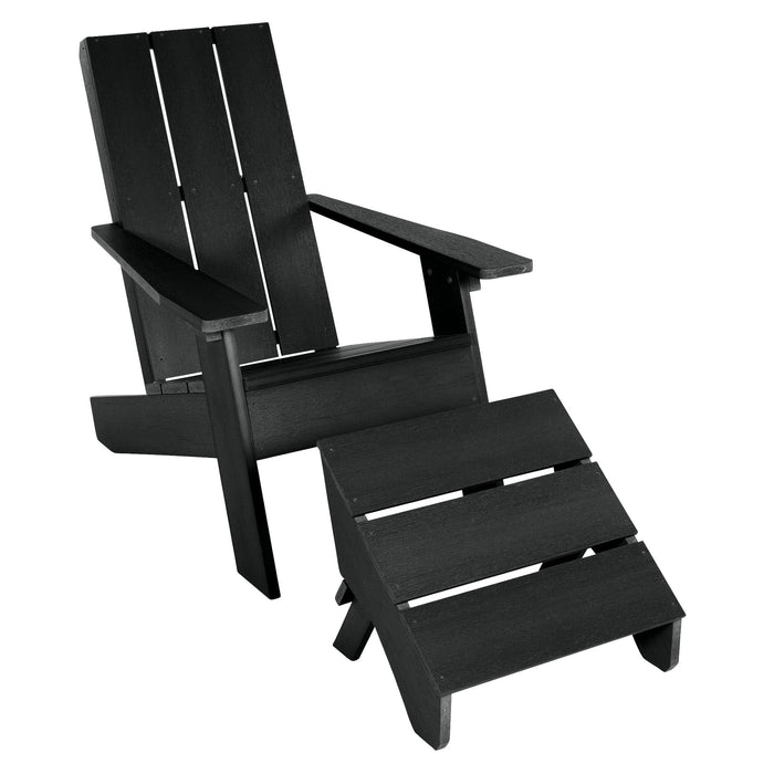 Highwood USA Italica Modern Adirondack Chair And Ottoman