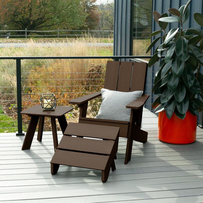 Highwood USA Italica Modern Adirondack Chair Ottoman And Side Table