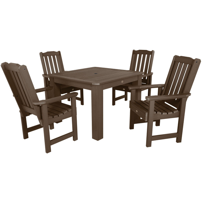 Highwood USA Lehigh 5pc Square Dining Set 42in x 42in - Dining Height