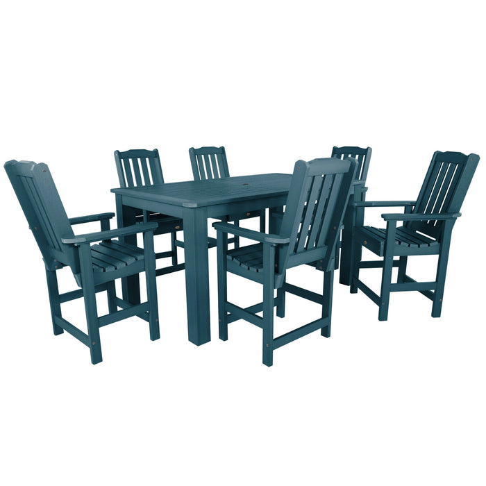 Highwood USA Lehigh 7pc Rectangular Outdoor Dining Set 42in X 72in - Counter Height