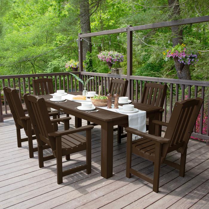 Highwood USA Lehigh 7pc Rectangular Outdoor Dining Set 42in X 84in - Dining Height