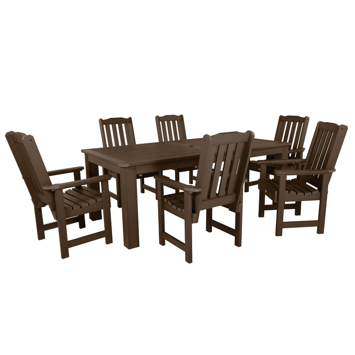 Highwood USA Lehigh 7pc Rectangular Outdoor Dining Set 42in x 84in - Dining Height