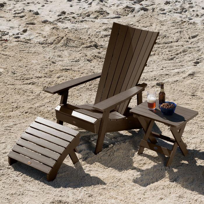 Highwood USA Manhattan Beach Adirondack Chair With Folding Adirondack Side Table And Ottoman
