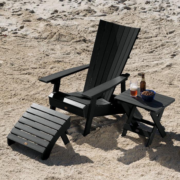 Highwood USA Manhattan Beach Adirondack Chair With Folding Adirondack Side Table And Ottoman