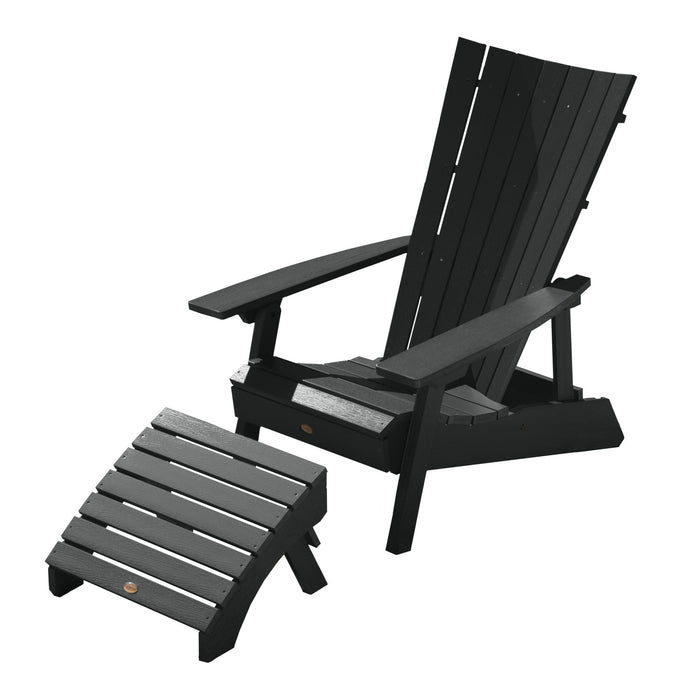 Highwood USA Manhattan Beach Adirondack Chair With Folding Adirondack Ottoman